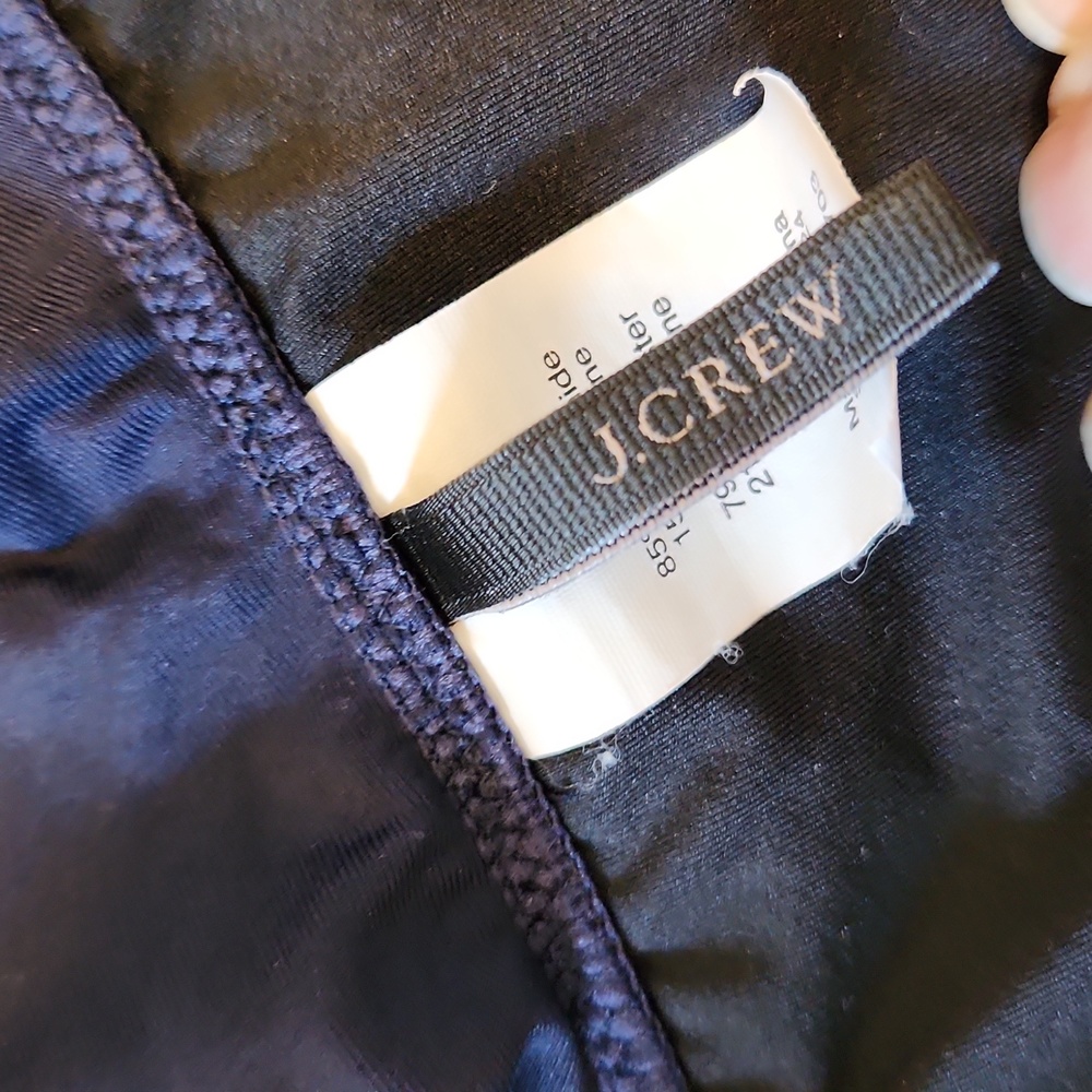 J. Crew Navy Ruffle Bikini Set - Picture 3 of 8